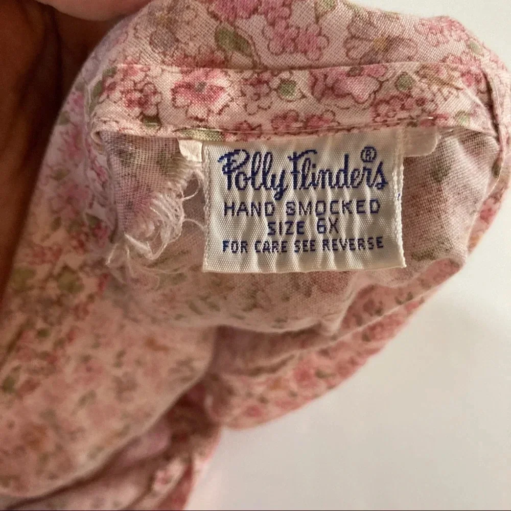 Vintage Polly Flinders Hand-smocked Dress. 6x
